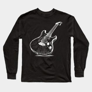 the guitar wireframes design Long Sleeve T-Shirt